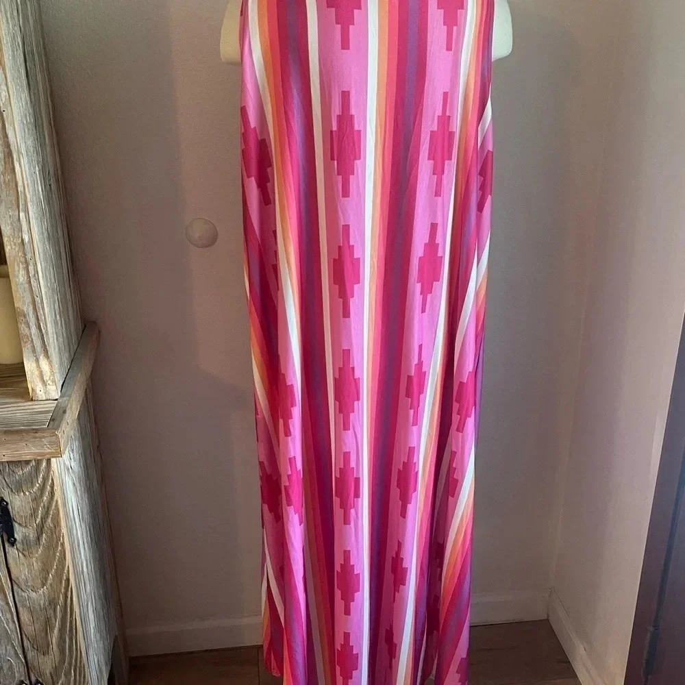 Southern stitch kimono vest Aztec western boho new with tags size s-m flowy pink - Picture 4 of 4